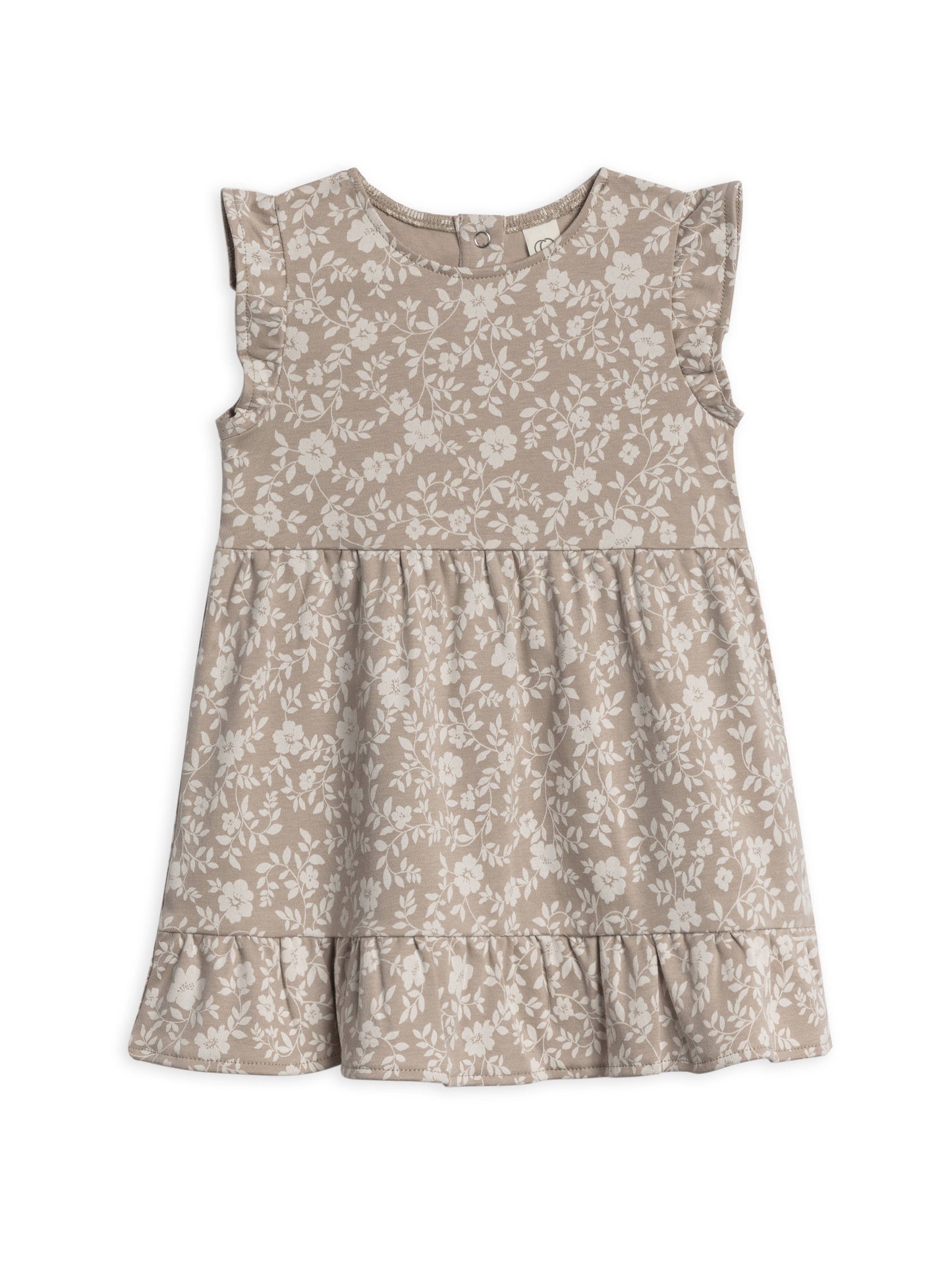 Organic Baby & Kids Tilly Tiered Dress - Nicola Floral/Beige