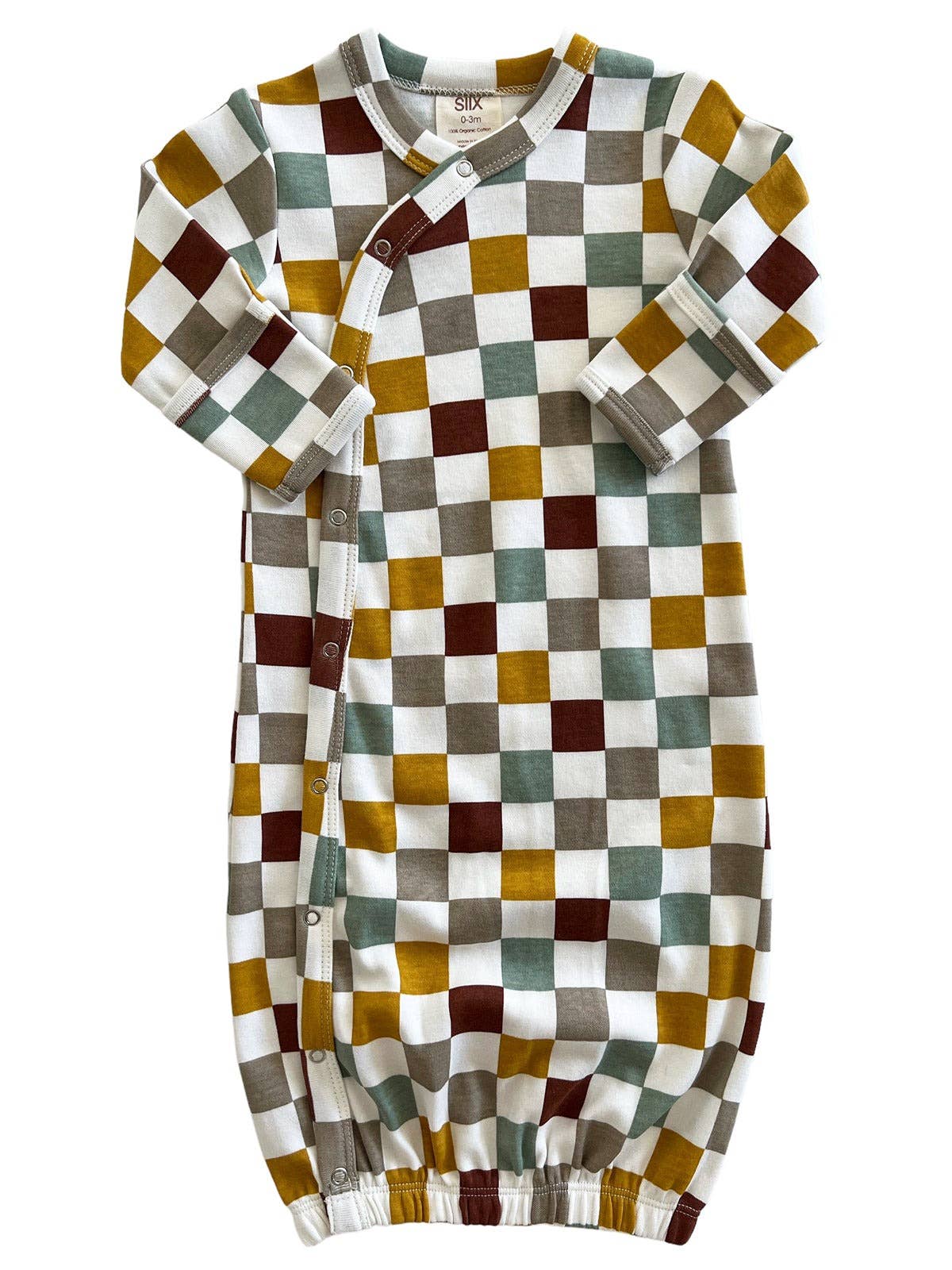 Cannoli Checkerboard / Organic Gown (Baby - Kids)