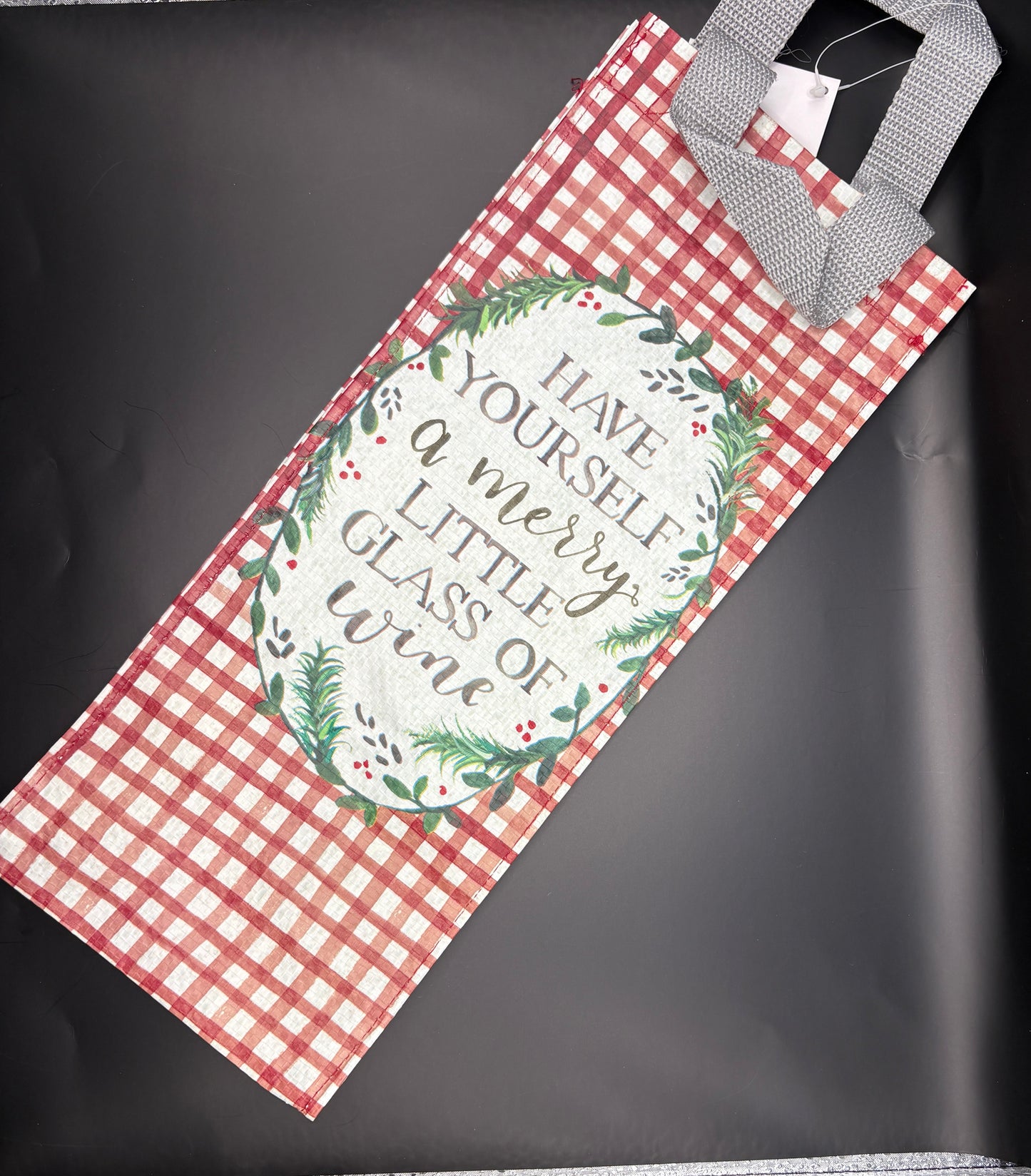 Merry Glass Wine Tote