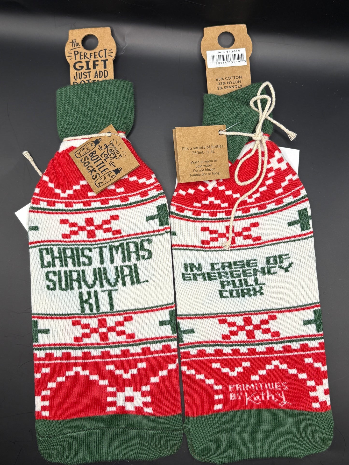 Christmas Survival Kit - Wine Sock