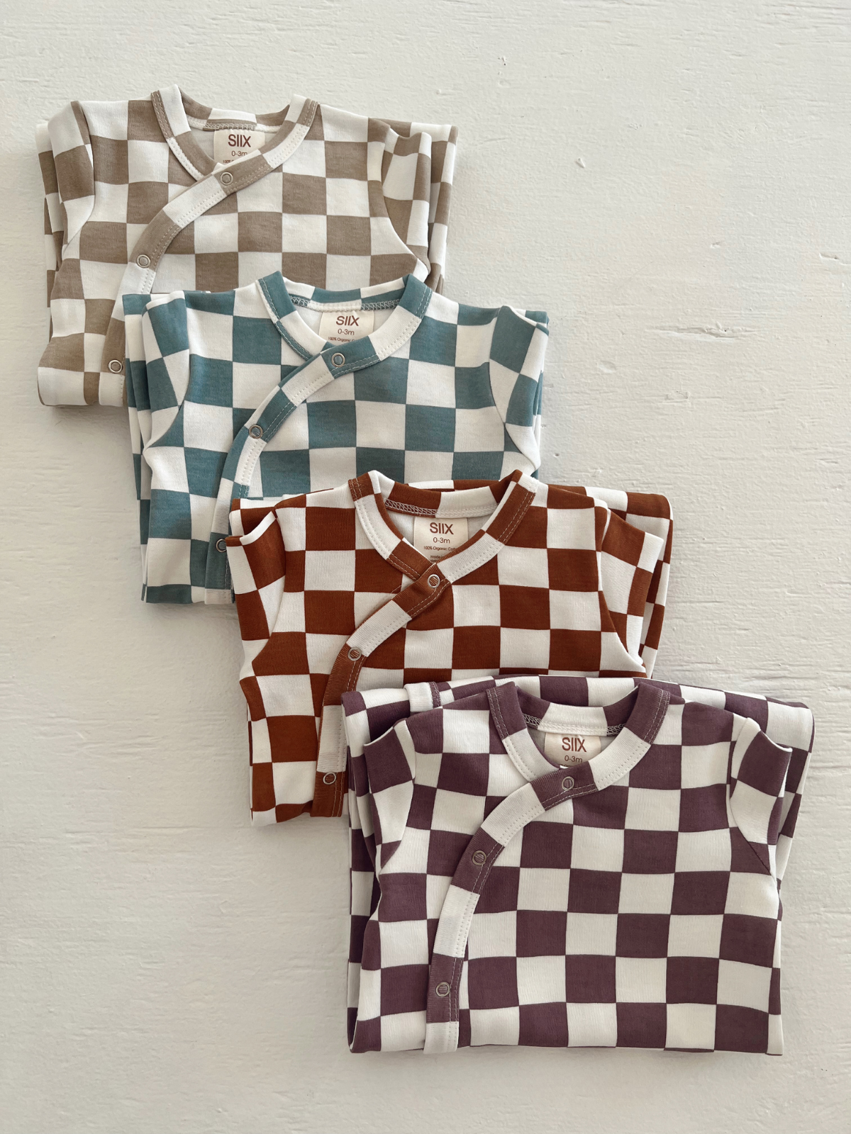 Blueberry Muffin Checkerboard / Organic Gown (Baby - Kids)