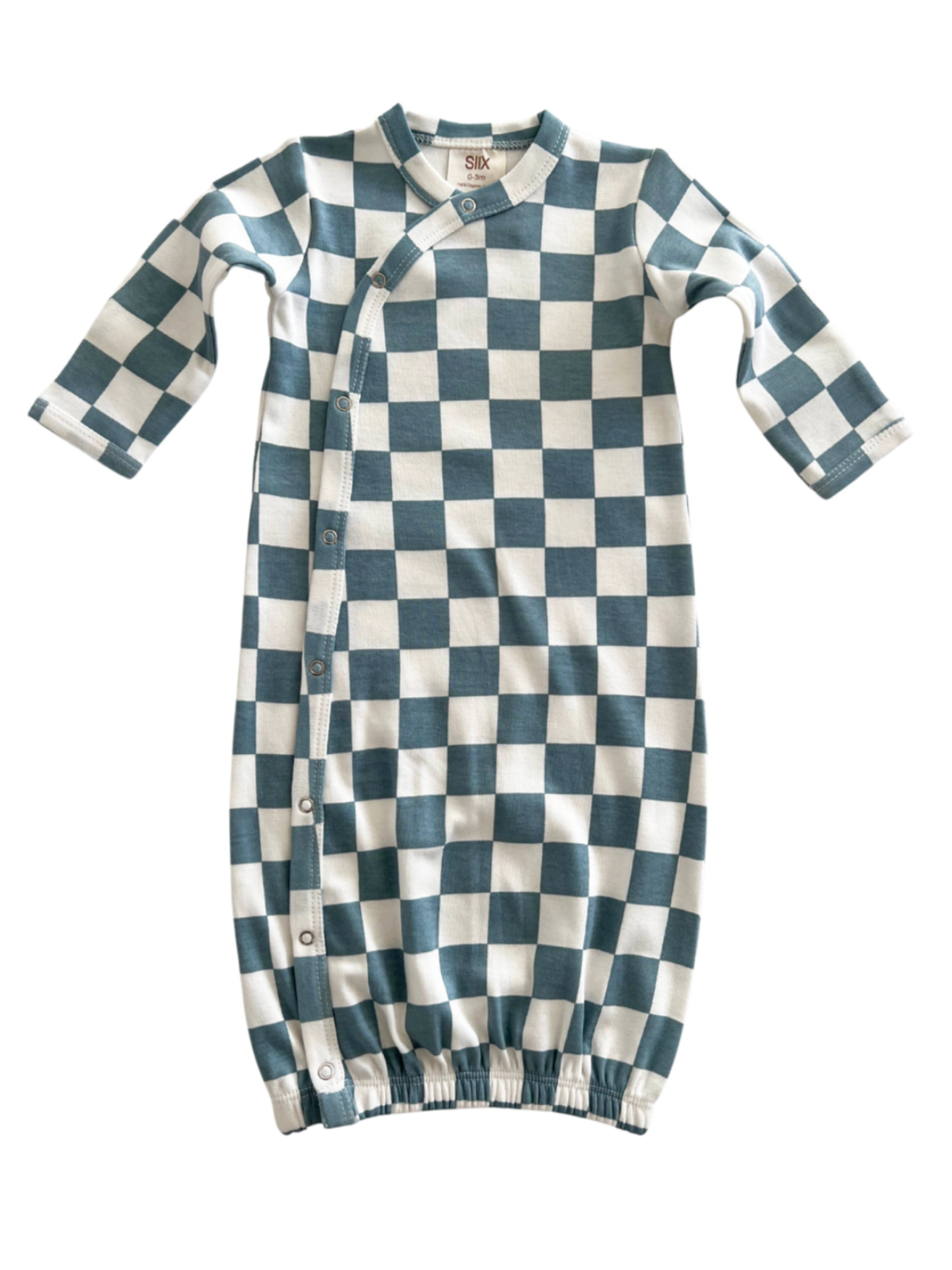 Blueberry Muffin Checkerboard / Organic Gown (Baby - Kids)