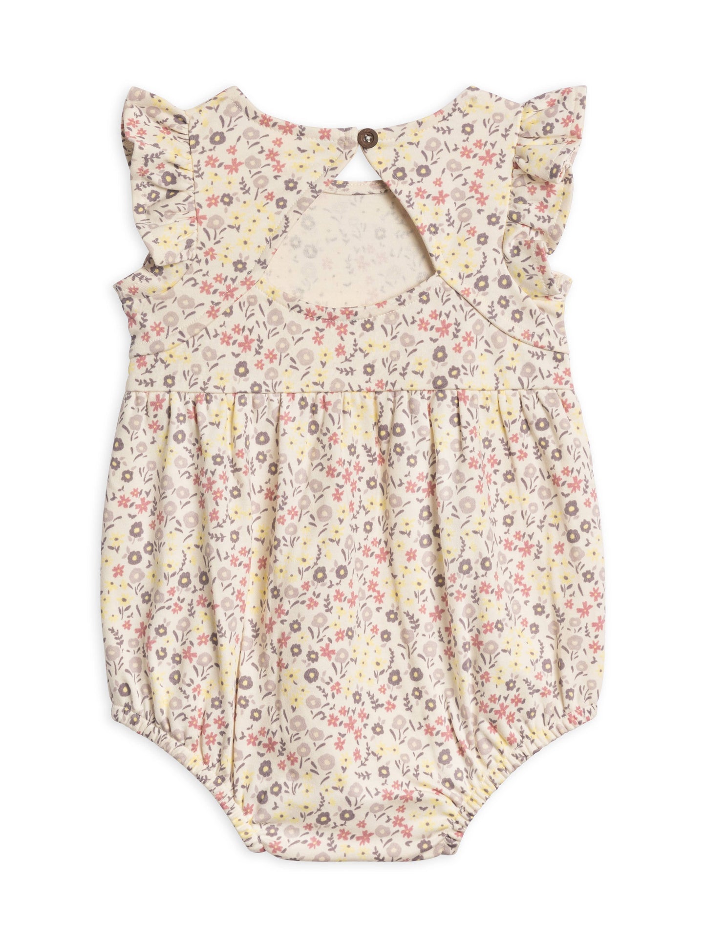 Organic Baby Sommer Romper - Giada Floral / Lilla