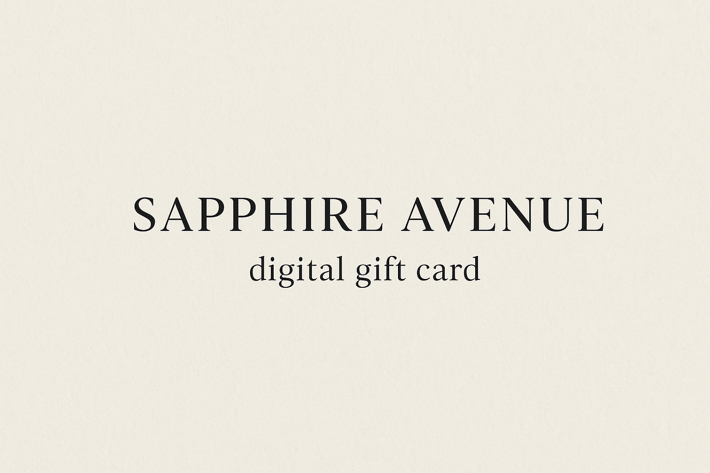 Tarjeta de regalo de Sapphire Avenue