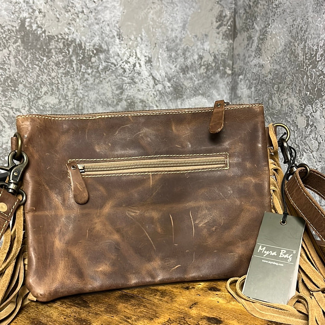 Myra- Mocha Dash Hand Tooled Bag