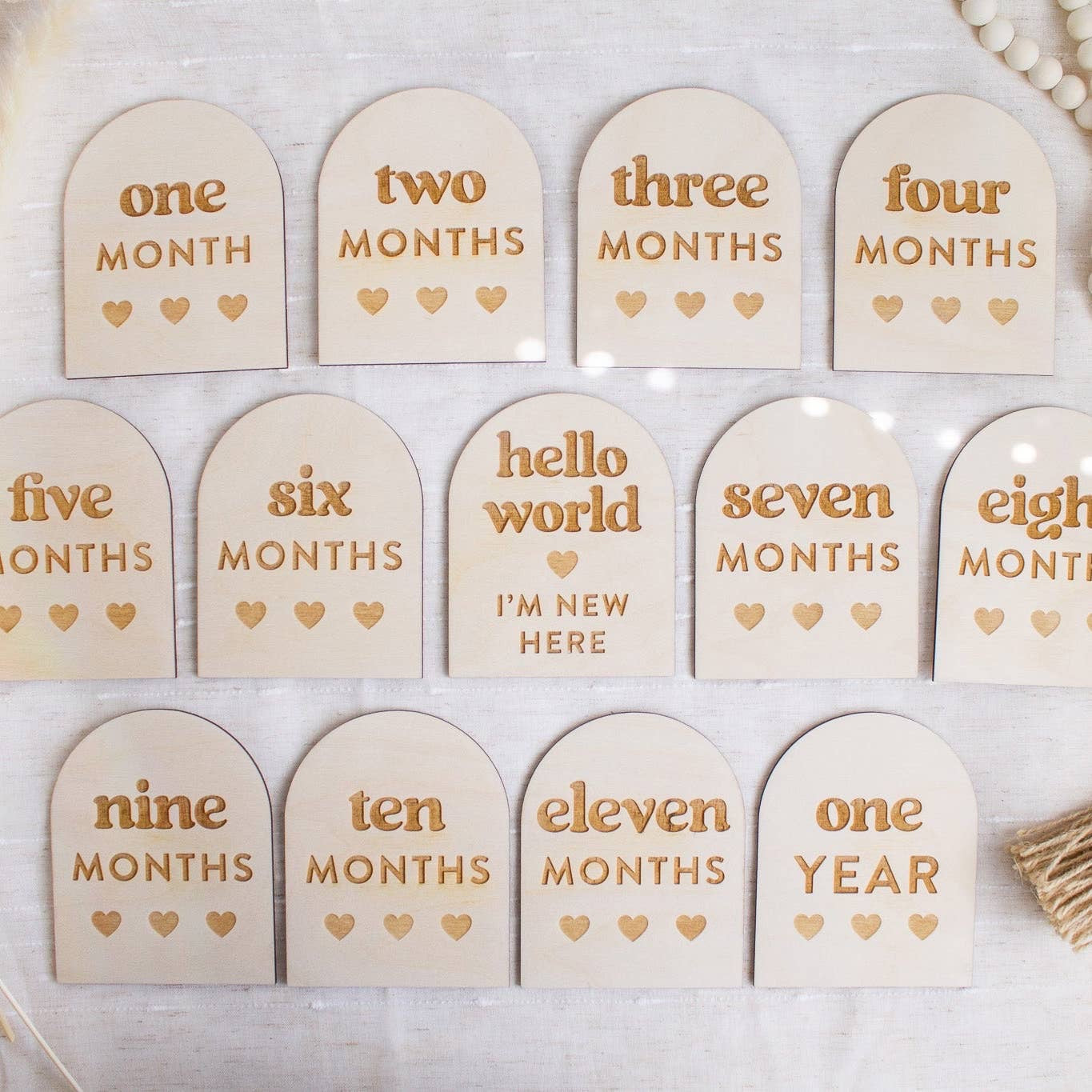 Boho Arched Baby Milestone Signs