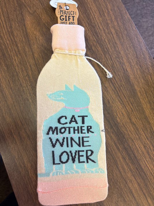 Cat Lover Wine Mother Wine Sock