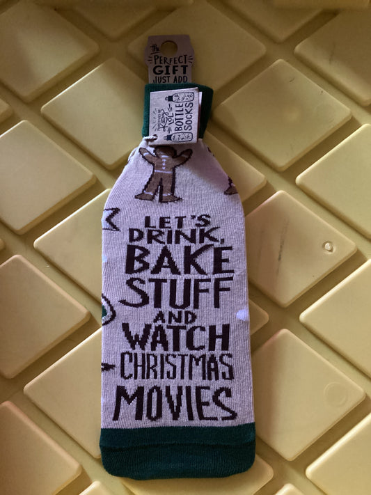 Watch Christmas Movies - Wine Sock