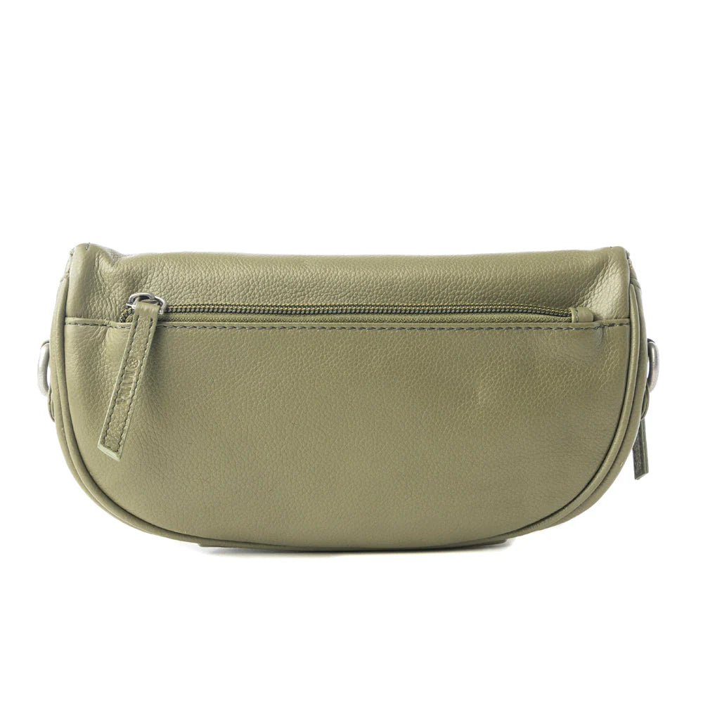 Juniper Sage Leather Fanny Pack