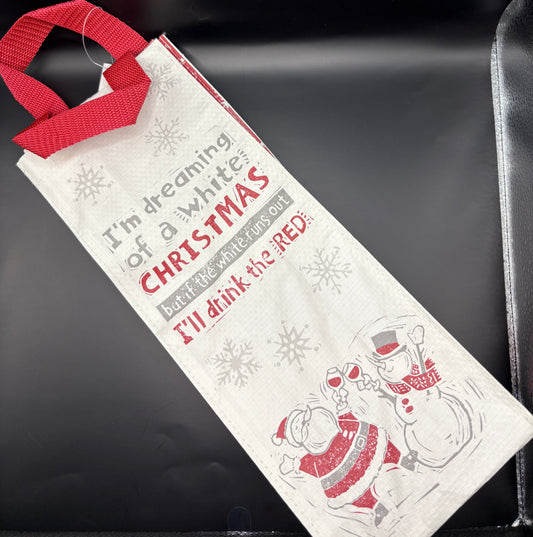 Santa and Snowman Wine Tote