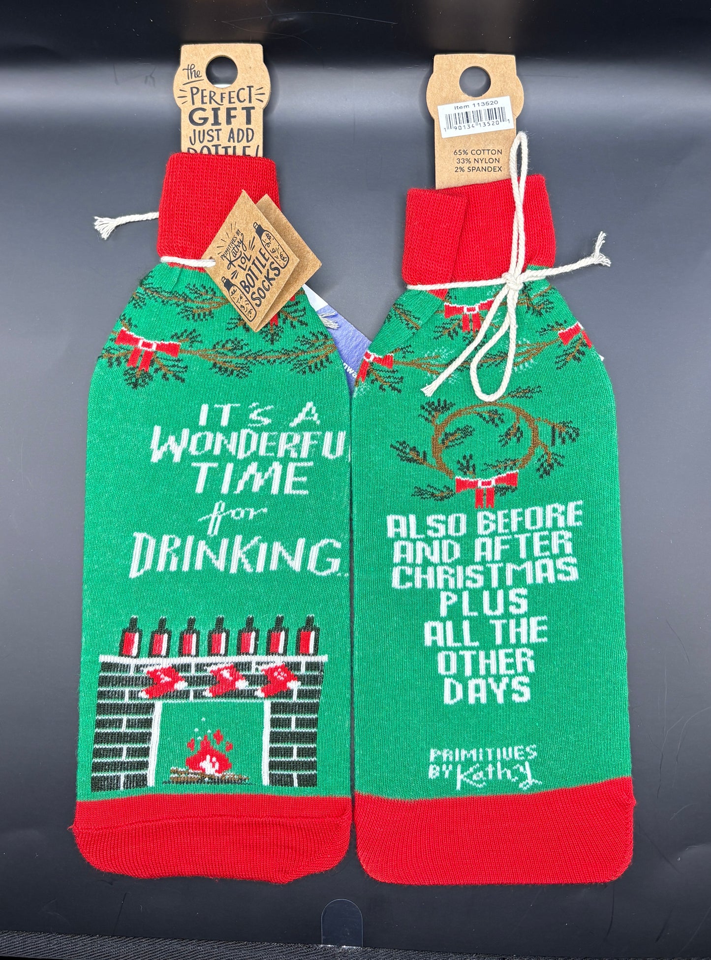 Wonderful Time for Drinking Wine Sock