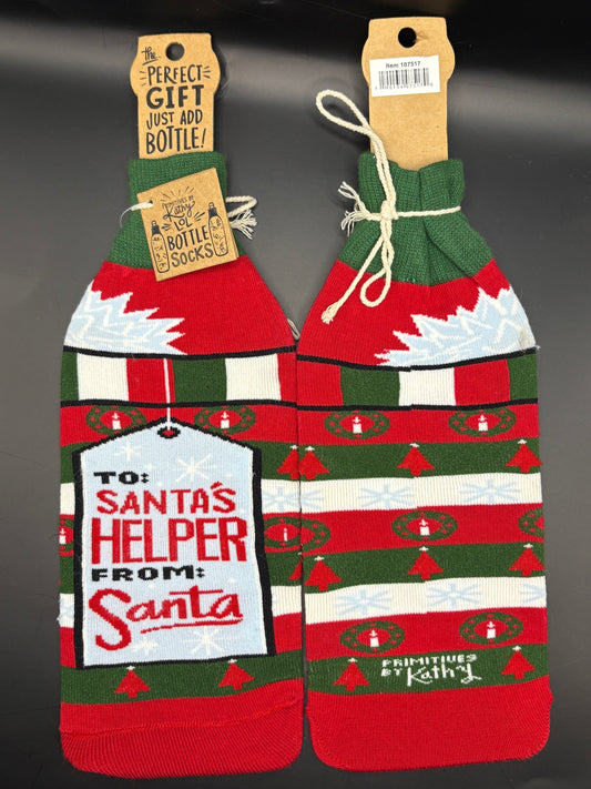 Santa’s helper Wine Sock