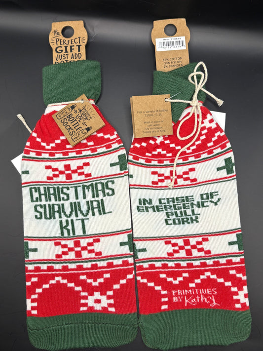 Christmas Survival Kit - Wine Sock