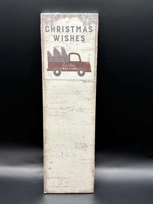 Christmas Wishes List Pad