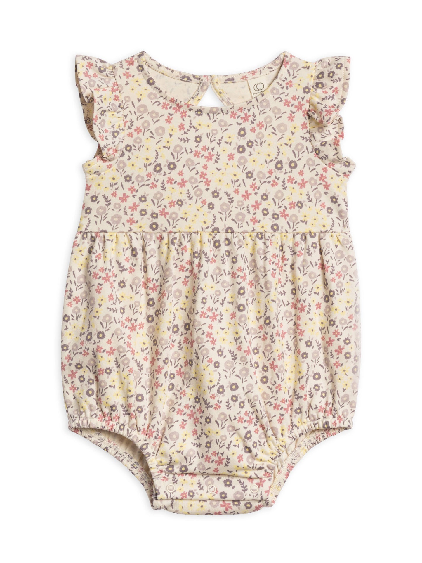 Organic Baby Sommer Romper - Giada Floral / Lilla