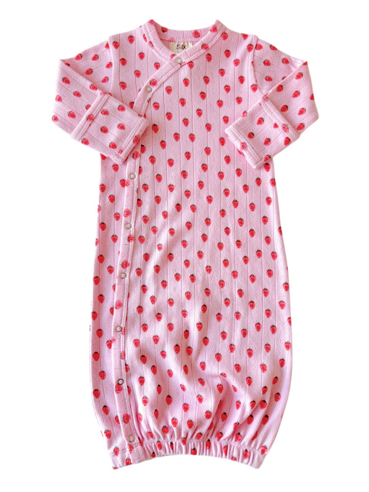 Pink Strawberry / Organic Pointelle Gown